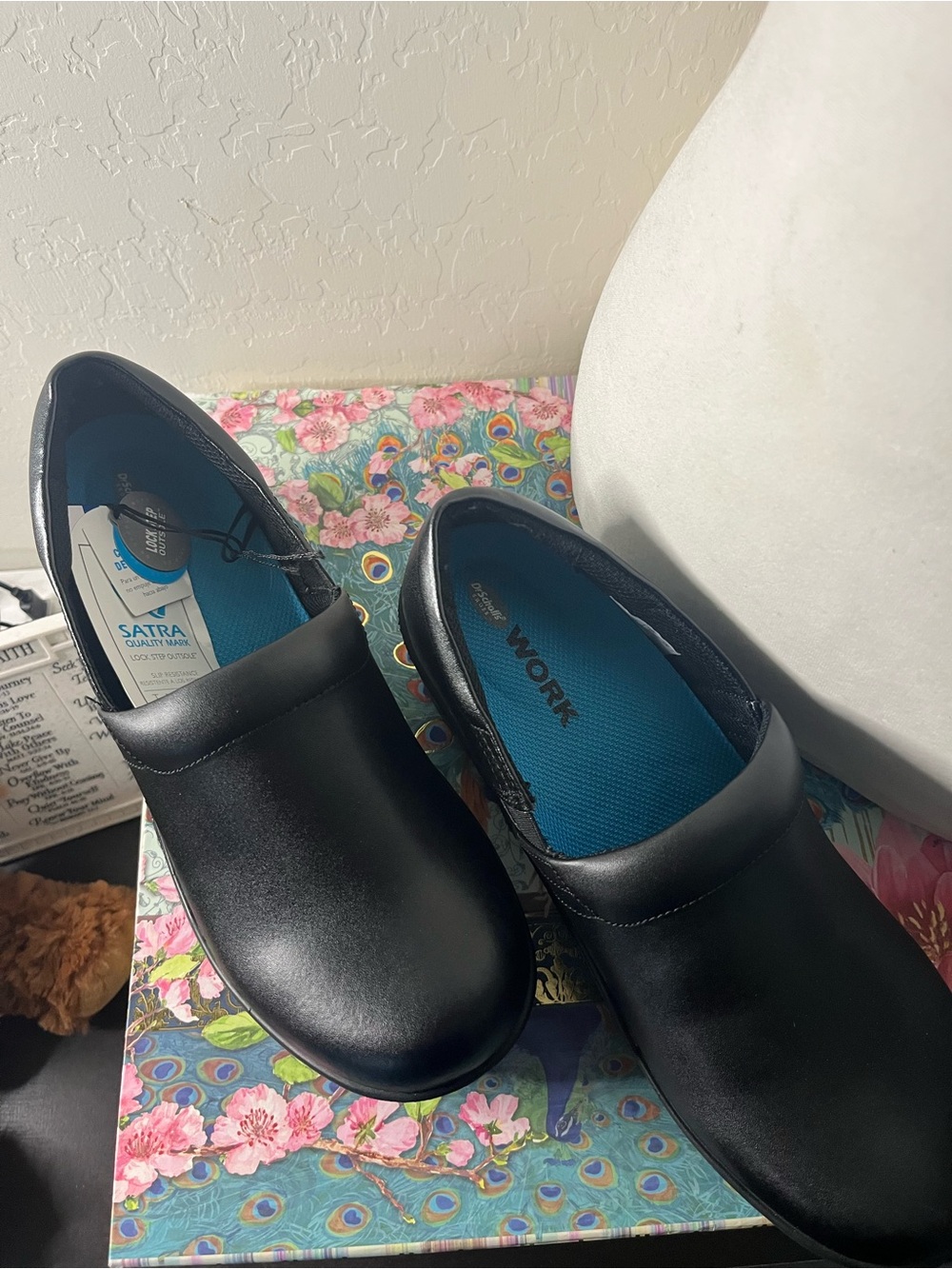 Black Slip-On Work Clogs
